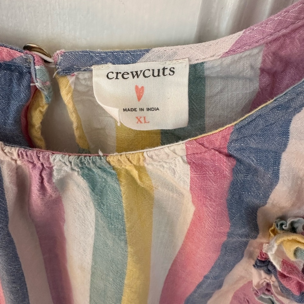 Crewcuts Multicolor Striped Top with Ruffle Detail - Picture 3 of 4